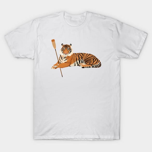 Rowing Tiger T-Shirt by College Mascot Designs